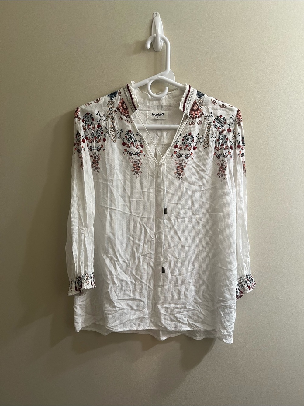 Desigual Boho Embroidered Top Small